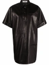 AERON ANOK LEATHER SHIRT DRESS