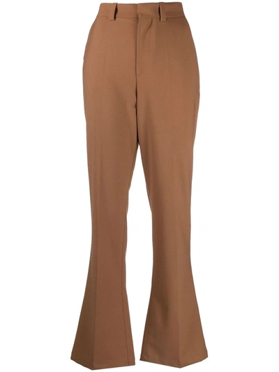 Aeron Jamuna High-waist Flared Trousers In Brown
