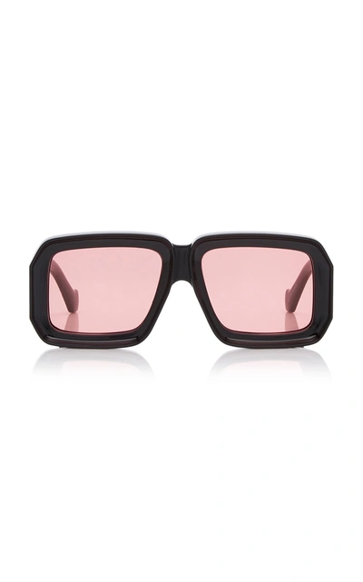 Loewe Oversized Square Monochromatic Sunglasses In Black