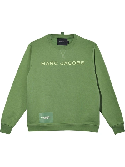 Marc Jacobs Green Sweatshirt With Contrasting Logo Lettering