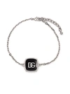 Dolce & Gabbana Bracelet With Enameled Dg Logo In Silber