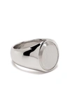 Tom Wood Oval Silver Top Ring In Silver