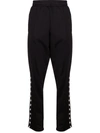Golden Goose Star Collection Wide-leg Track Pants In Black