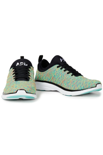 Apl Athletic Propulsion Labs Techloom Phantom Mesh And Neoprene Trainers In Green