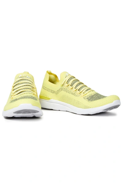 Apl Athletic Propulsion Labs Techloom Breeze Mesh Sneakers In Yellow