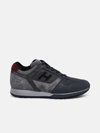 Hogan Sneaker H321 In Pelle Liscia E Suede In Grey