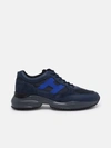 Hogan Sneaker Interaction In Pelle Liscia E Suede Blu In Grey
