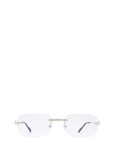 Cartier Rectangular Frame Sunglasses In Blue