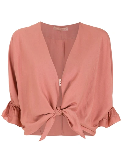 Clube Bossa Rubin Knot-detail Blouse In Neutrals