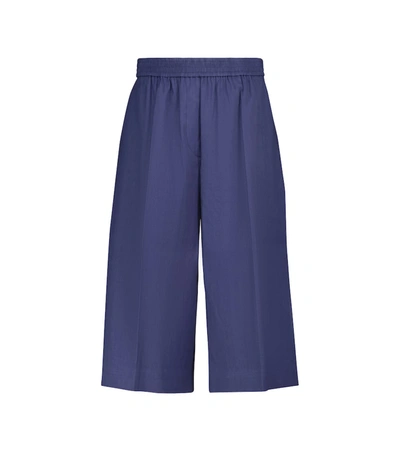Joseph Tan Linen And Cotton Bermuda Shorts In Blue