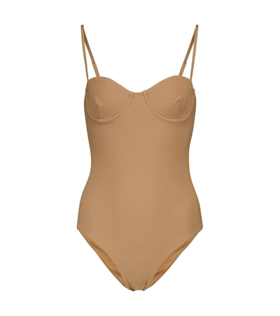 Totême Underwire-cup Swimsuit In Nougat