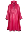 Moncler Waterproof Poncho In Red
