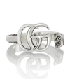 Gucci Double G Sterling Silver Ring In Silver