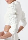 Port De Bras Stelle Ruched Zip-front Top In Chantilly