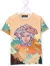 Versace Medusa Hiking-print T-shirt In Neutrals