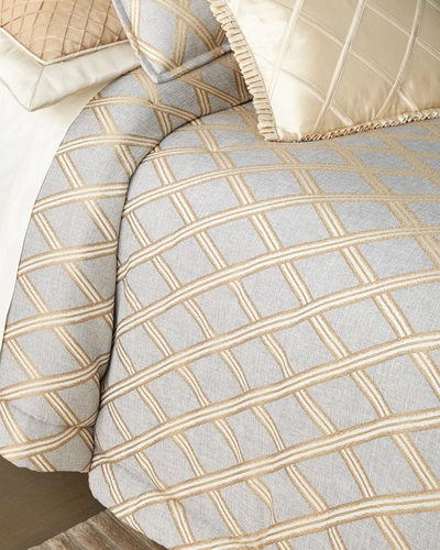 Austin Horn Collection Elegance 3-piece Queen Comforter Set In Gold