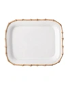 Juliska Bamboo Ceramic Rectangular Platter