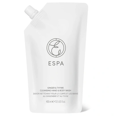 Espa Essentials Cleansing Hand And Body Wash 400ml - Ginger And Thyme