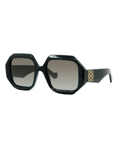 Loewe Geometric Acetate Sunglasses In Black