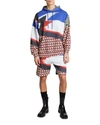 DRIES VAN NOTEN MEN'S HAXEL MULTI-PATTERN PULLOVER HOODIE,PROD242360206