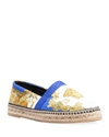 VERSACE MEDUSA-PRINT ESPADRILLE BOAT SHOES,PROD242590148