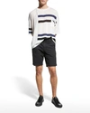Theory Men's Zaine Solid Chino Shorts In Black