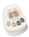 MATTIOLI PUZZLE DIAMOND AND OPENWORK EARRINGS, SET OF 3,PROD236246131