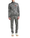 Palm Angels Mens Melange Grey X Missoni Slim-fit Stretch-knit Jacket Xl In Melange Grey