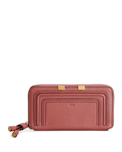 Chloé Marcie Medium Square Flap Wallet In 6s2 Faded Rose