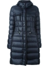 Moncler 'hermine' Short Coat In Blue