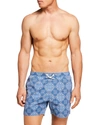 Stefano Ricci Men's Printed Swim Trunks In Greyblue