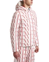 Valentino Men's Vltn Times Hooded Puffer Jacket In White Multi