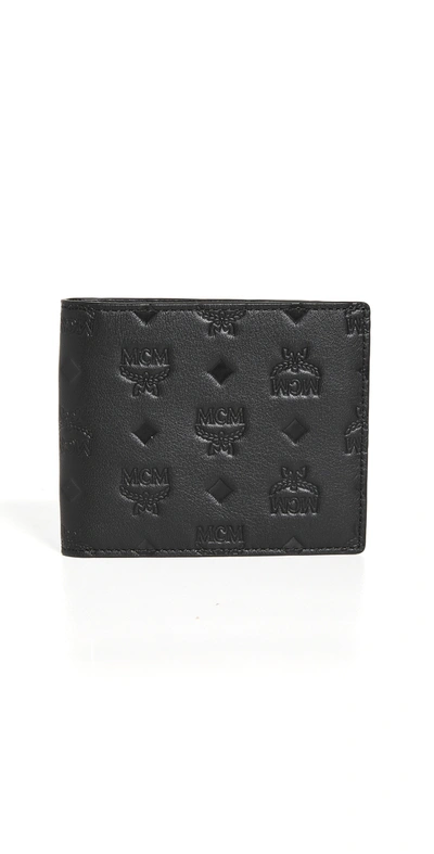 Mcm Klara Monogrammed Leather Flap Wallet