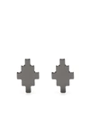 Marcelo Burlon County Of Milan Cross Pendant Earrings In Black
