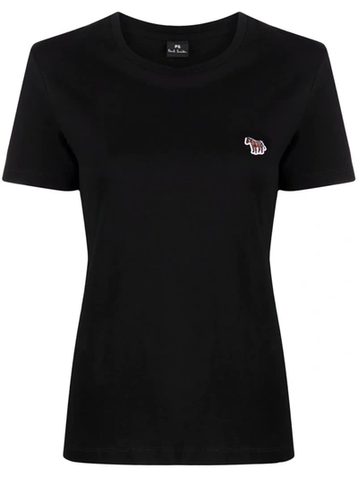 PS BY PAUL SMITH EMBROIDERED ZEBRA-LOGO T-SHIRT