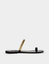Ancient Greek Sandals Konaki Chain-embellished Leather Sandals In Black