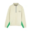 7 Days Active Womens Pistachio Creme/ Ig Logo-embroidered Fleece Sweatshirt M In Green