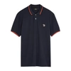 Ps By Paul Smith Embroidered-zebra Polo Shirt In Navy