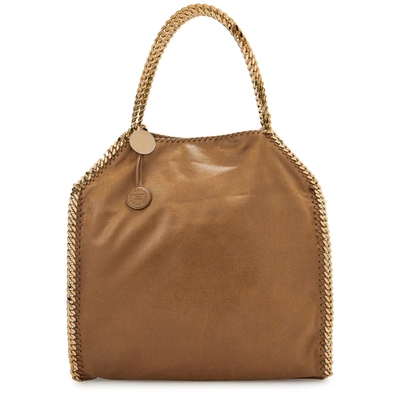 Stella Mccartney Brown Falabella Large Tote Bag In Tan