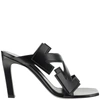 Off-white Off White Arrows Motif Leather Mules In Nero