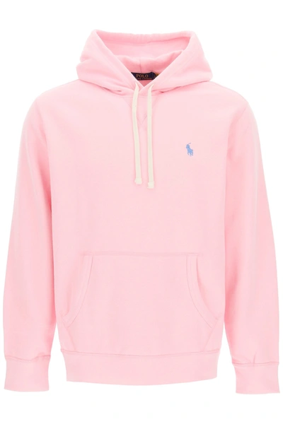 Polo Ralph Lauren Classic Logo Embroidered Hoodie In Pink