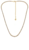 Baublebar Bennett Crystal Tennis Necklace, 16 In Metallic Gold