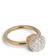 POMELLATO WHITE GOLD, ROSE GOLD AND DIAMOND NUDO SOLITAIRE RING,16920803
