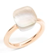 POMELLATO MIXED GOLD, WHITE QUARTZ GELÉ AND MOTHER-OF-PEARL NUDO GELÉ RING,16958301