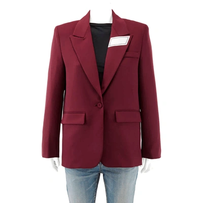 Filles À Papa Burgundy Rubik Stretch-twill Tailored Blazer Jacket