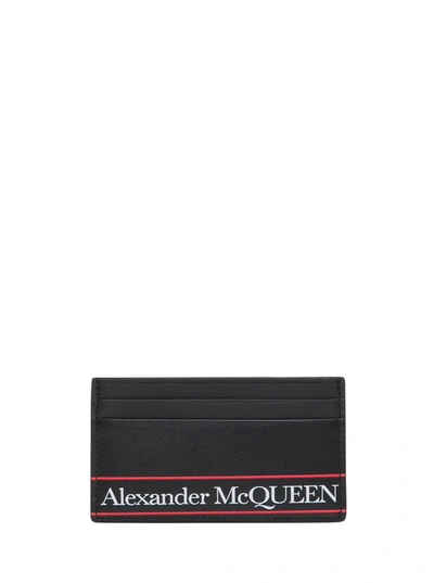 Alexander Mcqueen Portacarte Con Logo In Black