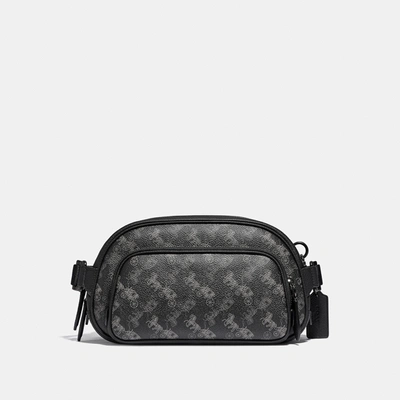 Coach Hitch Belt Bag With Horse And Carriage Print In Ji/charcoal