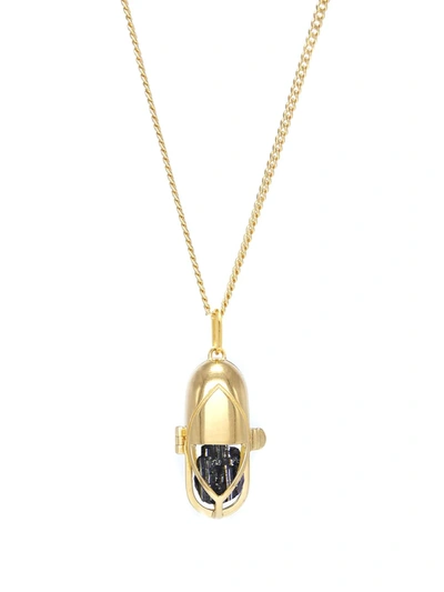 Capsule Eleven Capsule Crystal Pendant Necklace In Gold