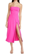 Amanda Uprichard Mandy Midi Dress In Hot Pink