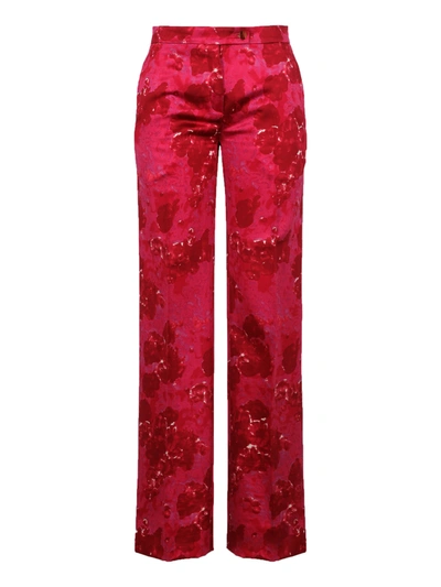Pre-owned Luisa Beccaria Trousers In Pink, Red
